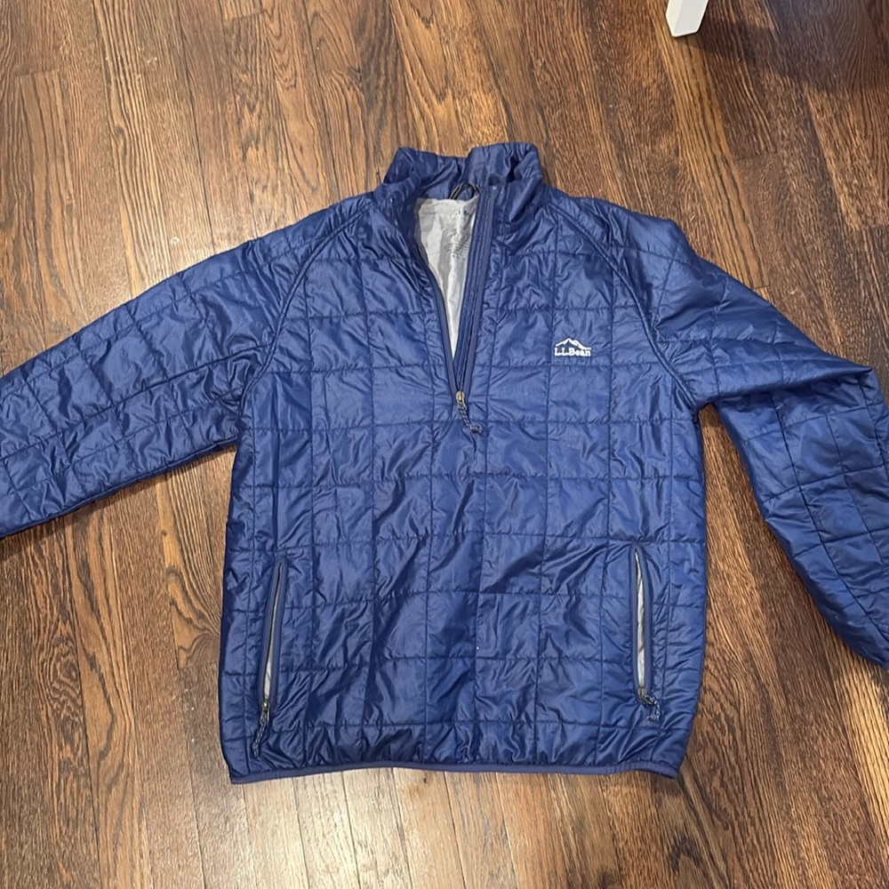 LL Bean primaloft quarter zip pullover, XL